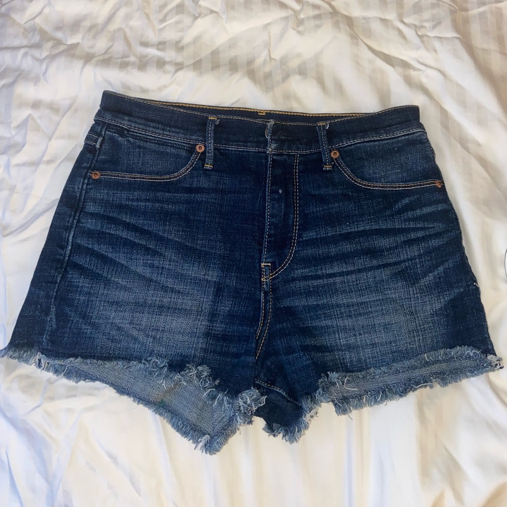 A&F Dark Wash Short Shorts